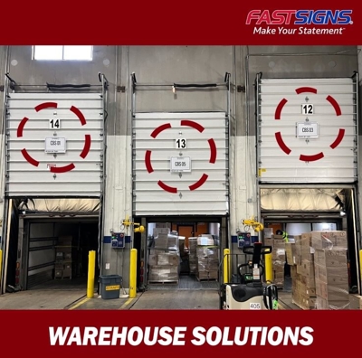 Custom Warehouse Door Graphics Photo